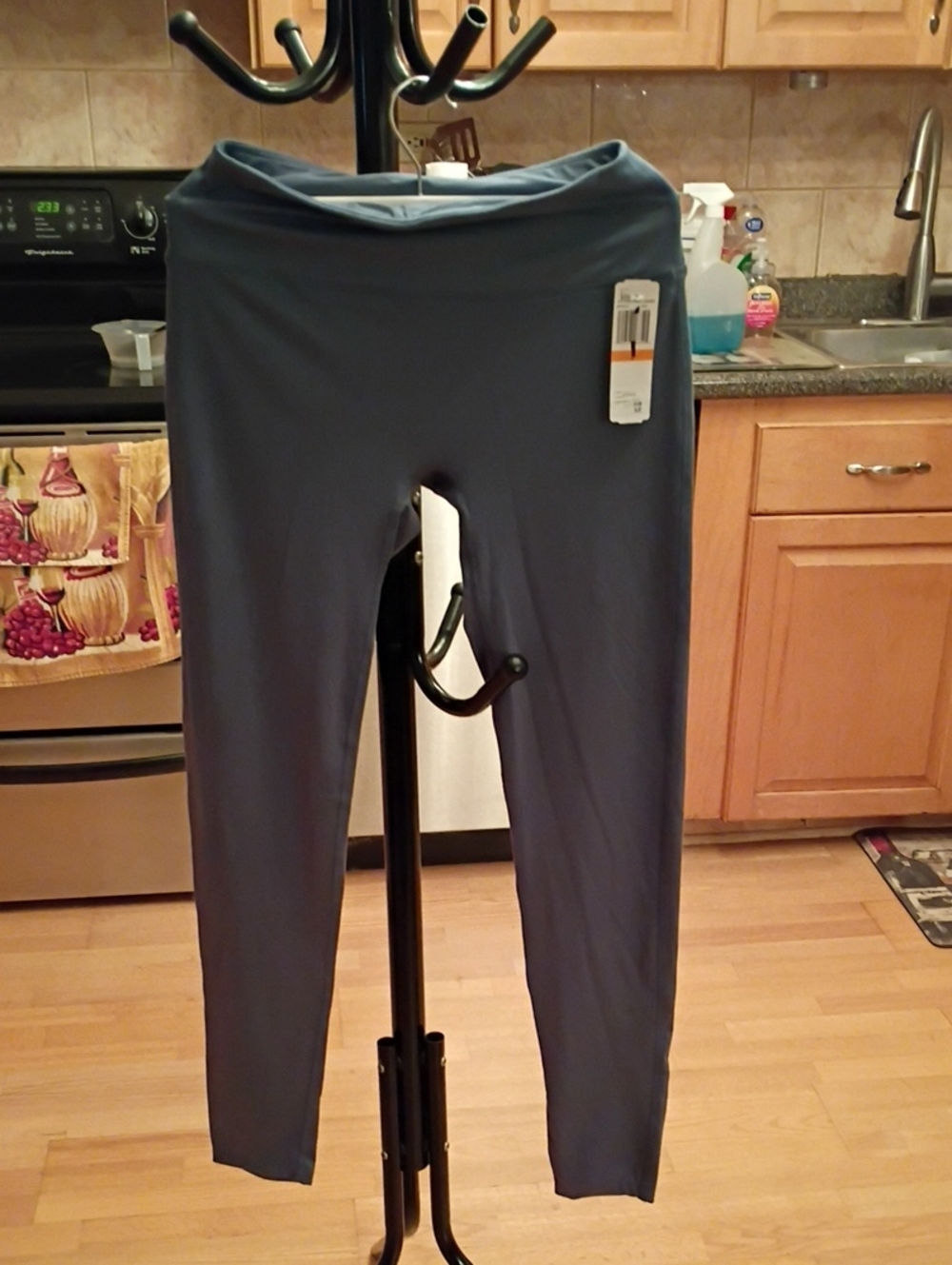 Felina Slate Blue High-Waist Stretch Leggings